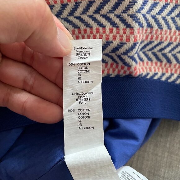 GAP Factory Striped Geometric Print Pencil Skirt Women's Size 0R Exposed Zipper - Picture 4 of 8